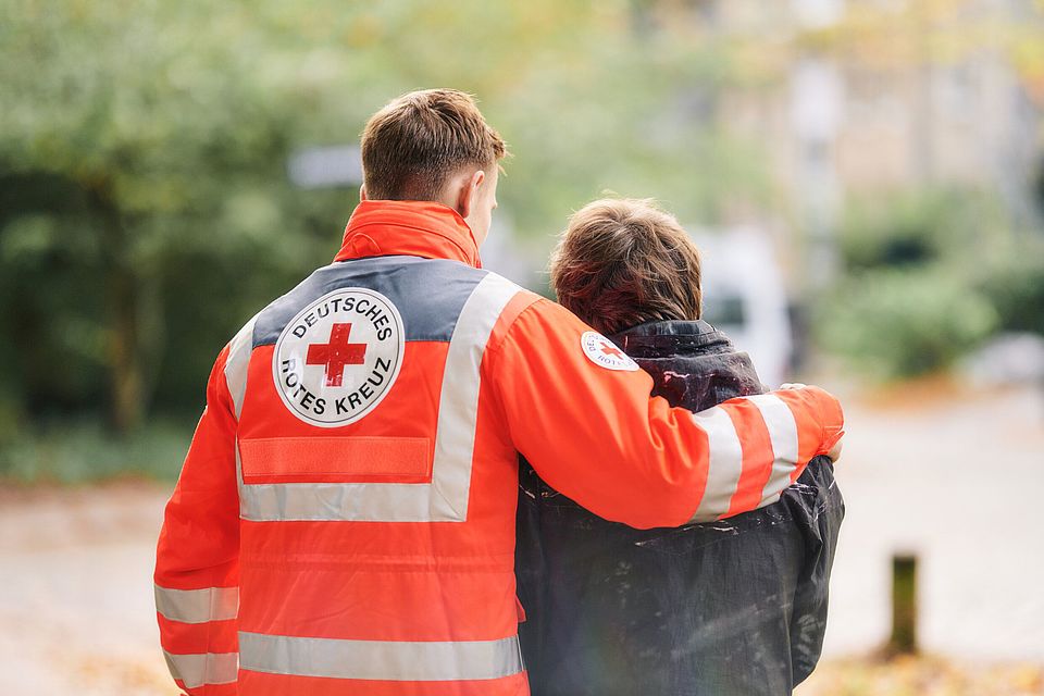 Betreuer des DRK leisten psychische Hilfe