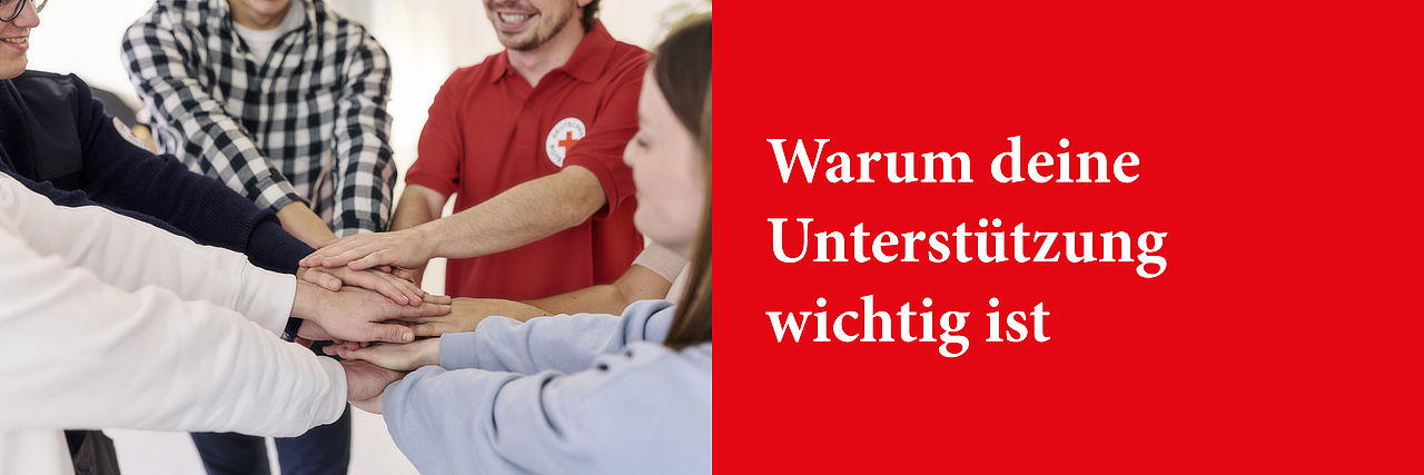 Zusammenhalt: Viele Menschen halten sich die Hände